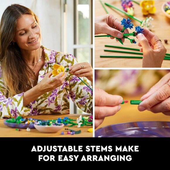 LEGO 10313 Botanicals Artificial Wildflower Bouquet Fake Flowers Building Set To - Picture 4 of 16